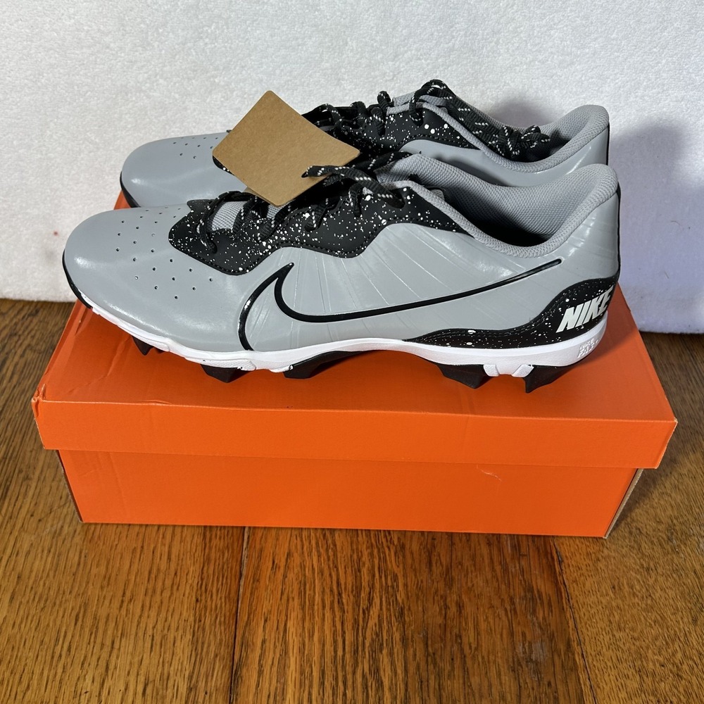 Nike Mens Size 15 Alpha Huarache 4 Keystone Wolf Grey/Smoke Grey Baseball Cleats